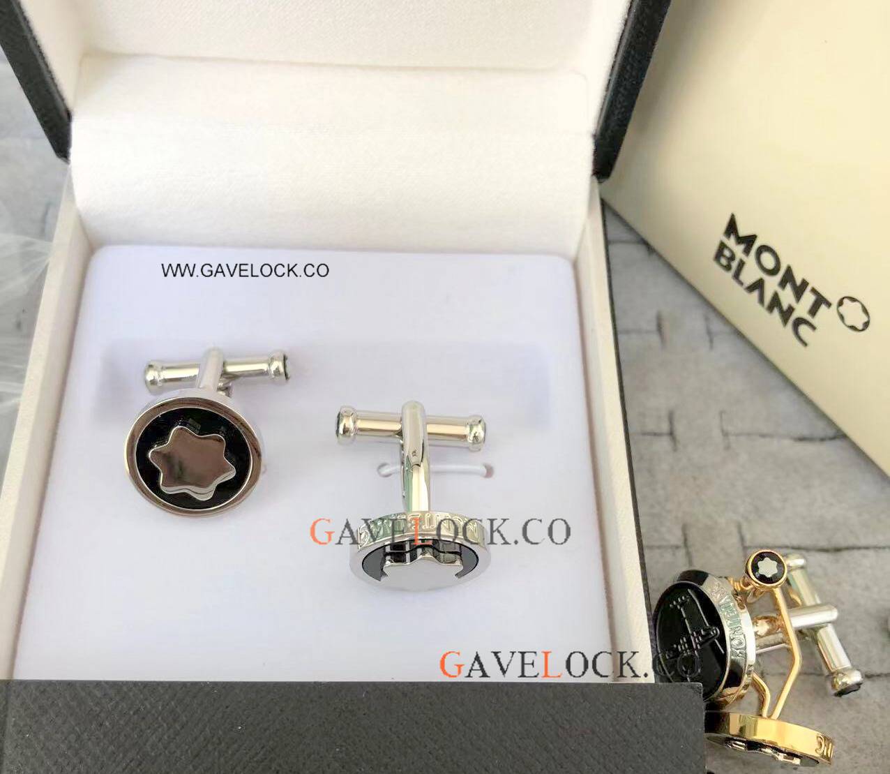 Copy Mont Blanc Classique Cufflinks Steel Model